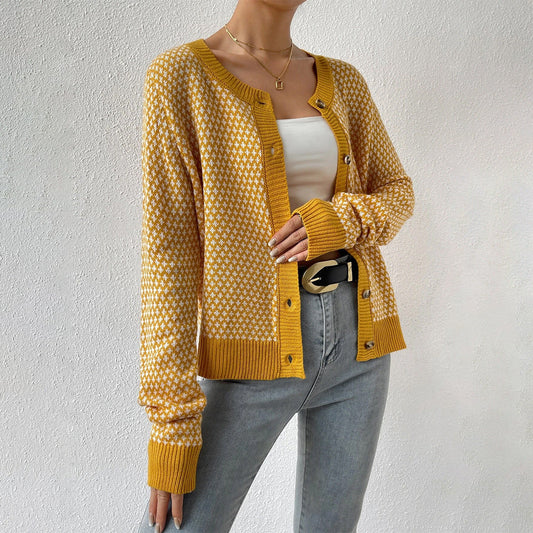 Amanda | Women's Button-Front Long Sleeve Cardigan