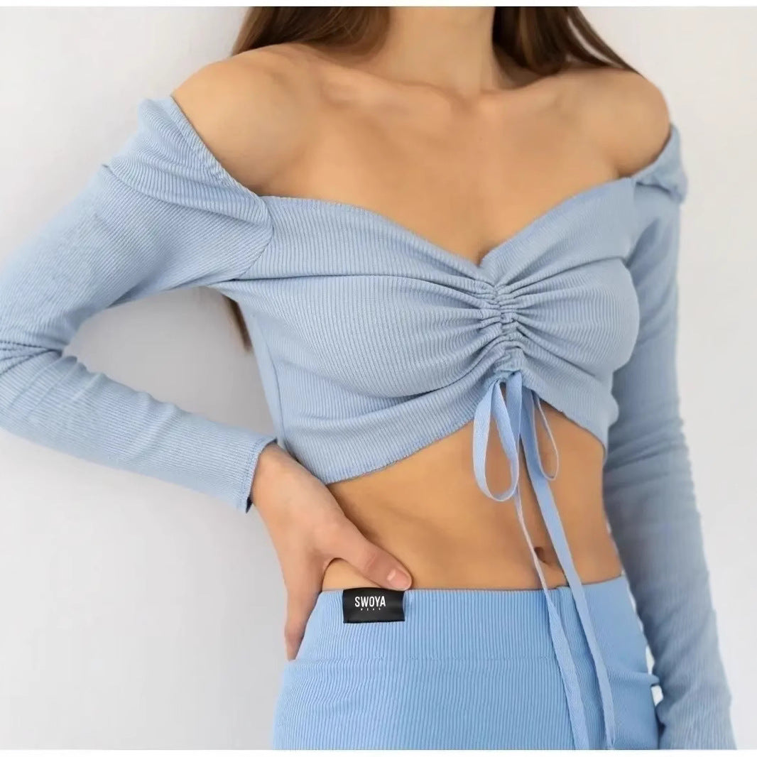Ava | Women's Ruched Front Long Sleeve Top