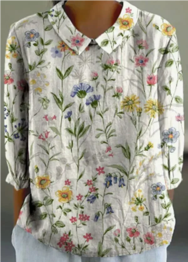 Camila Retro Floral Shirt - Women
