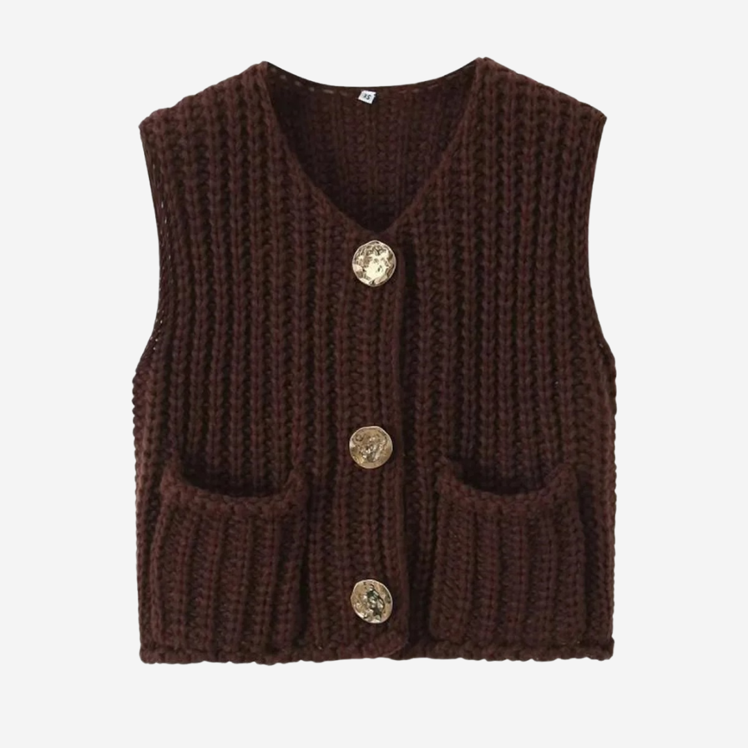 Cara | Women's Button Front Sweater Vest