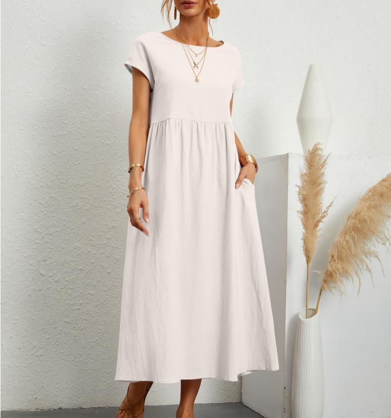 Casey | Women's Short Sleeve A-Line Midi Dress