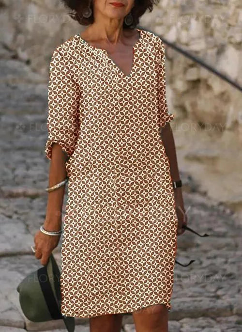Cassandra | Women's V-Neck Midi Dress