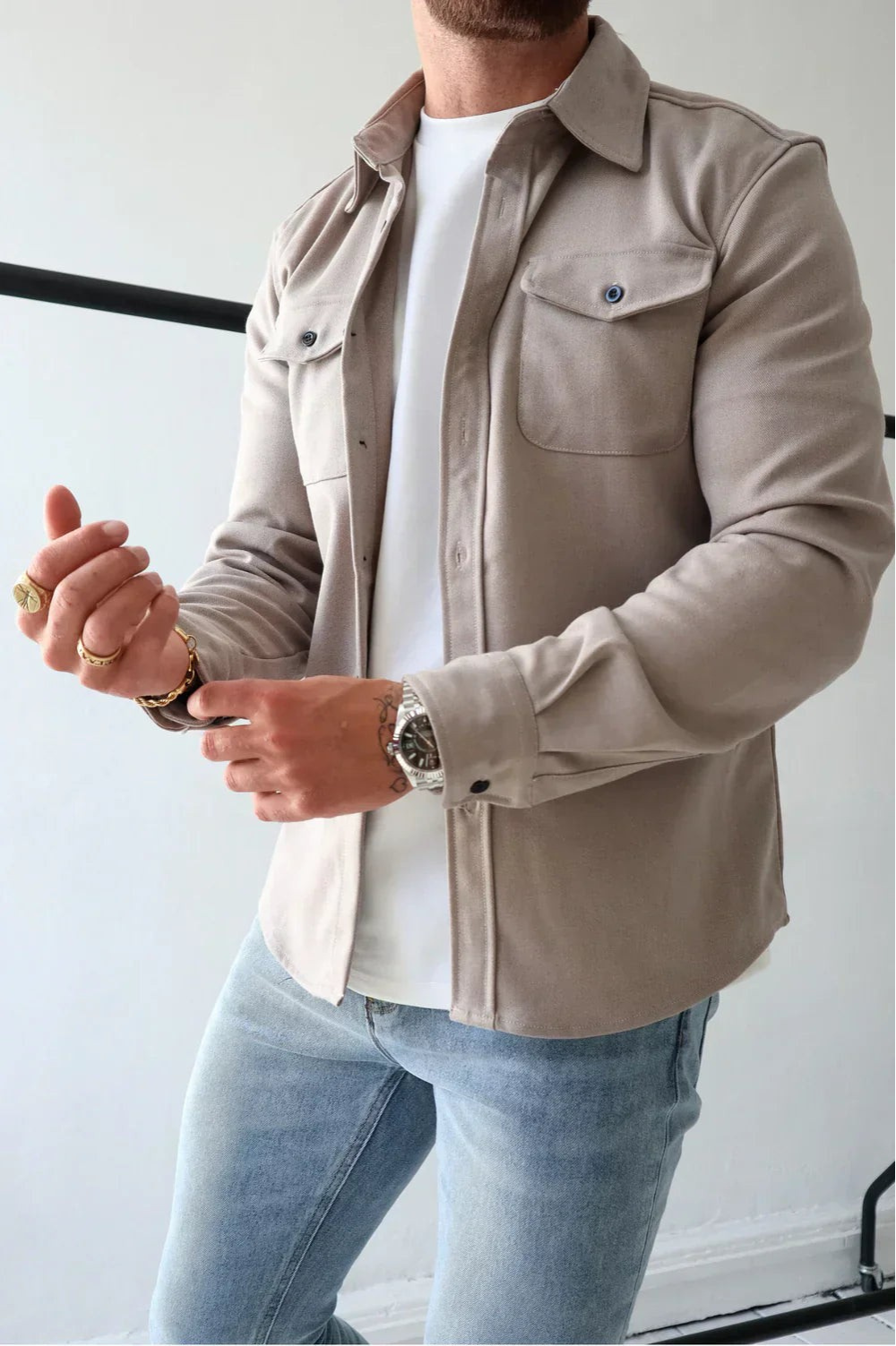 Cyrus | Men's Long Sleeve Shirt Jacket
