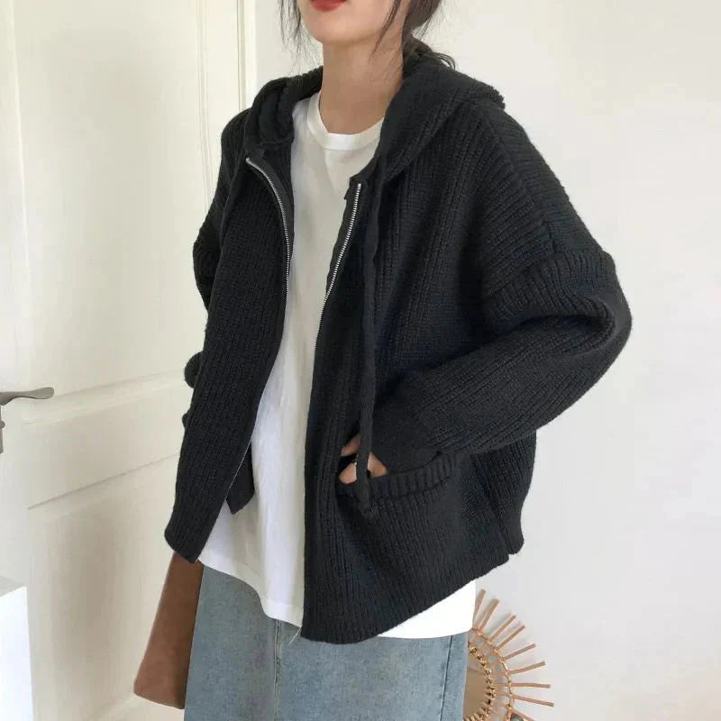 Daniela | Women's Zip-Up Hooded Cardigan