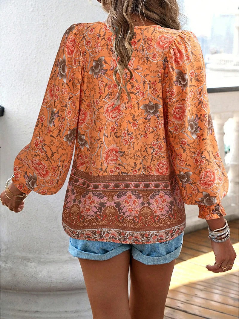 Felicia | Women's Long Sleeve Floral Blouse