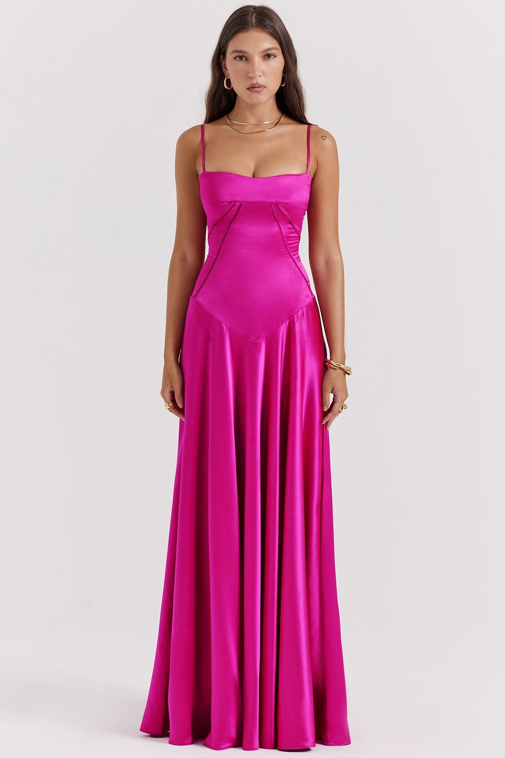 Hailey | Women's Spaghetti Strap A-Line Maxi Dress