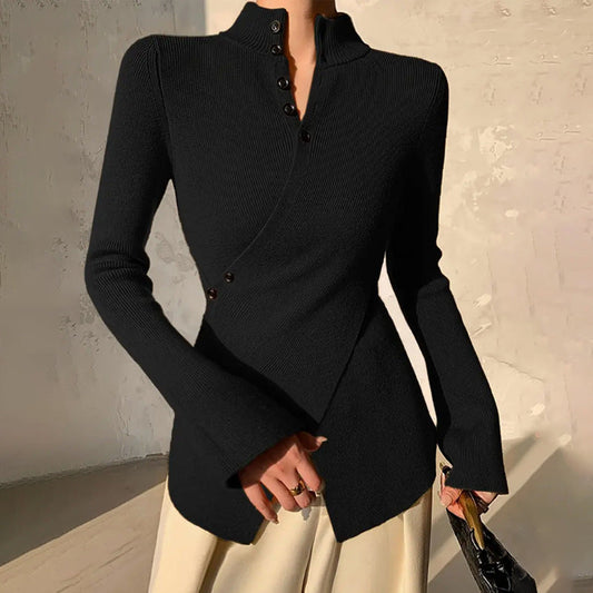 Kim | Women's Wrap Long Sleeve Sweater