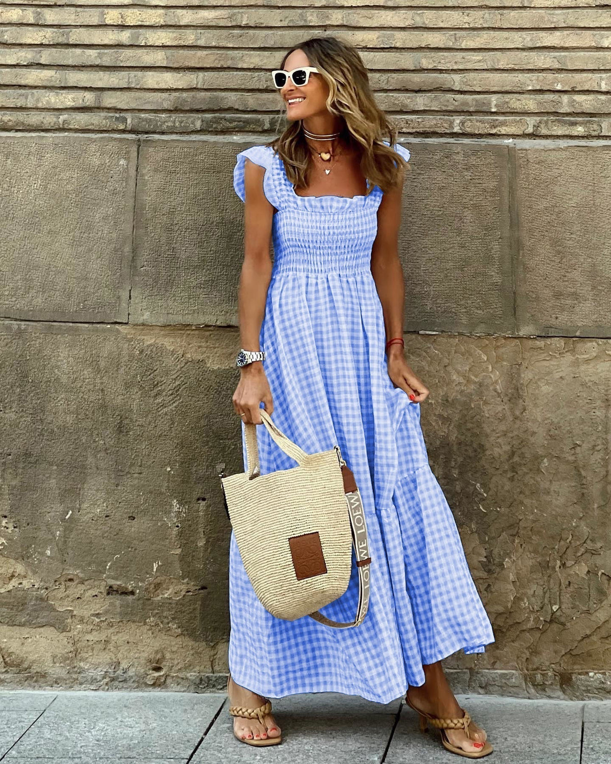Krista | Women's Sleeveless Tiered Maxi Dress