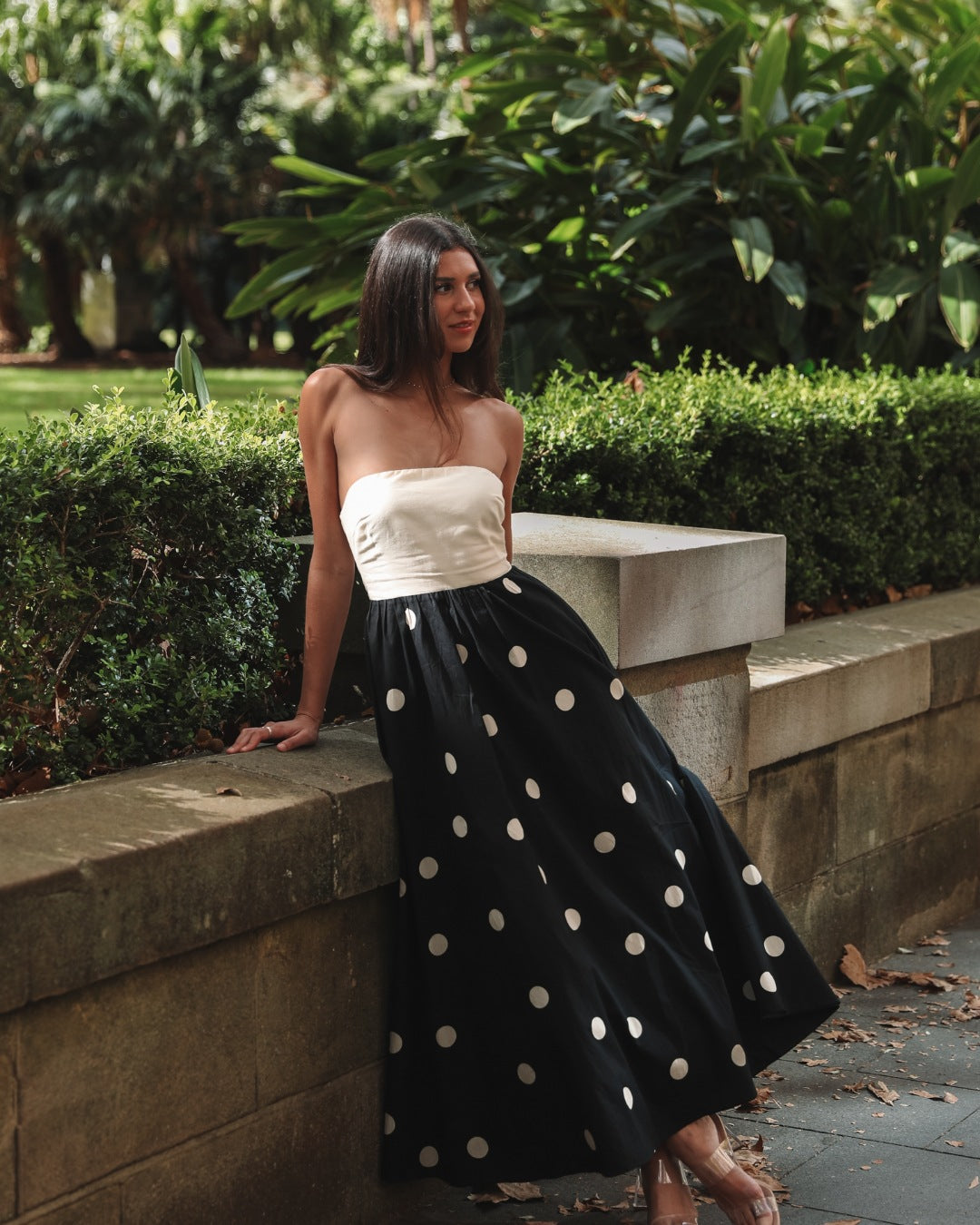 Lena | Women's Strapless A-Line Midi Dress