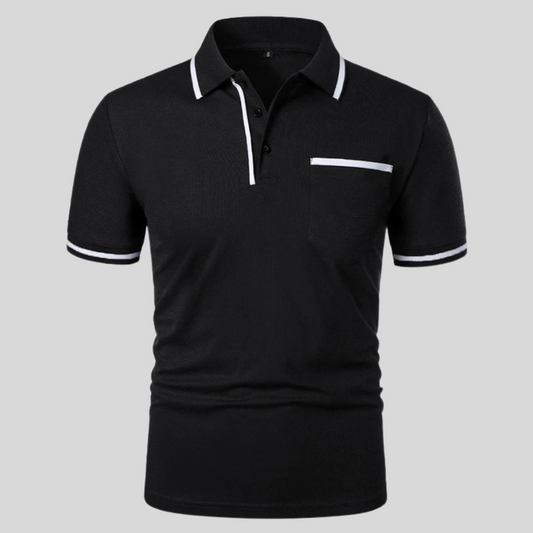 Men's Short Sleeve Polo Shirt with Pocket