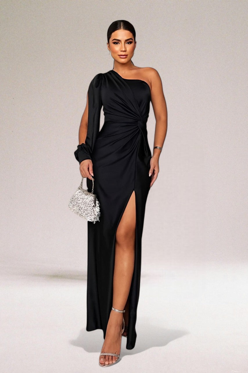 Monica | Women's One Shoulder Maxi Dress