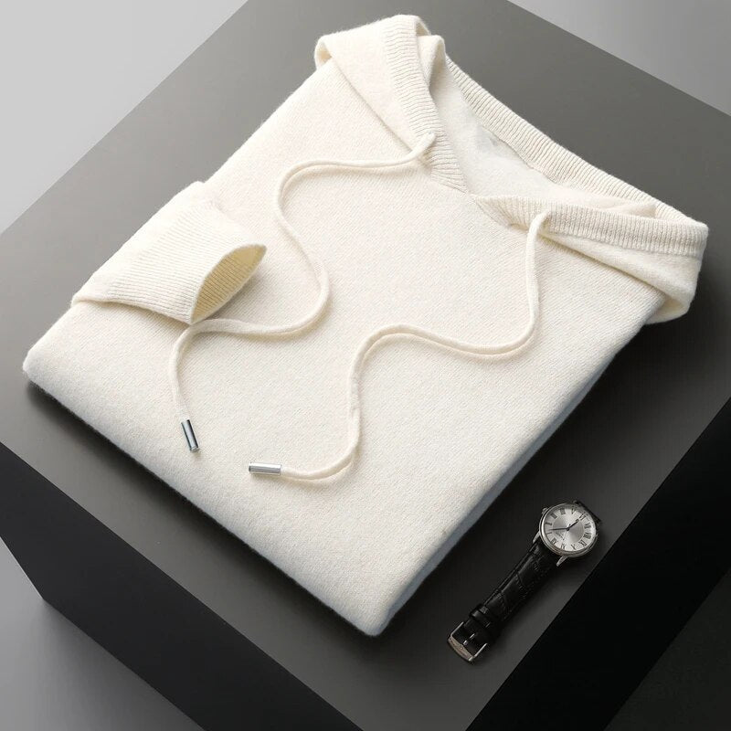 Neil | Men's Long Sleeve Knit Hoodie