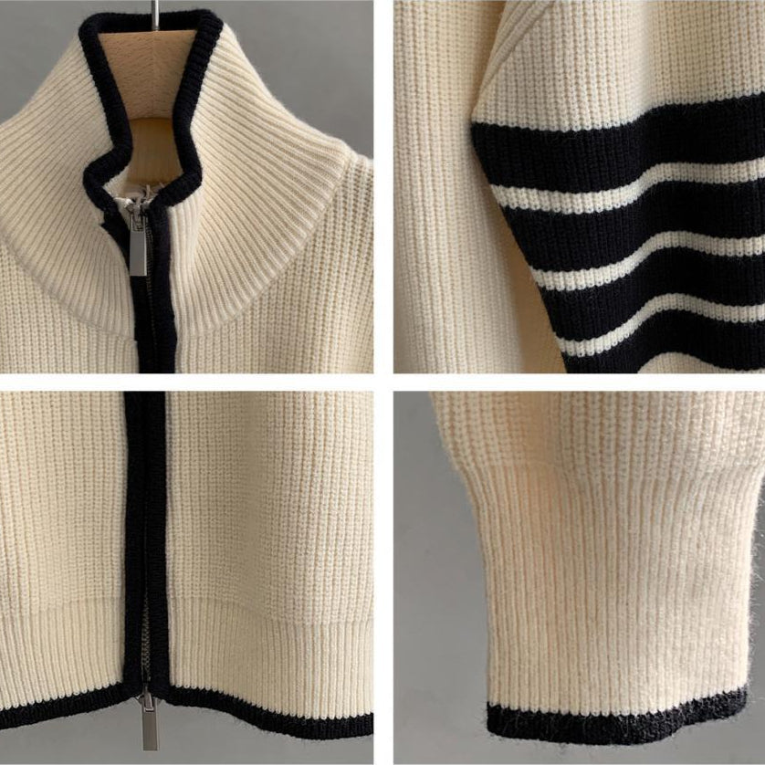 Owen | Men's Zip-Up Stand Collar Sweater