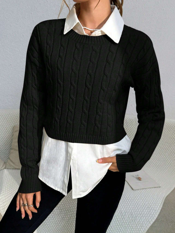 Paige | Women's Cropped Cable Knit Sweater