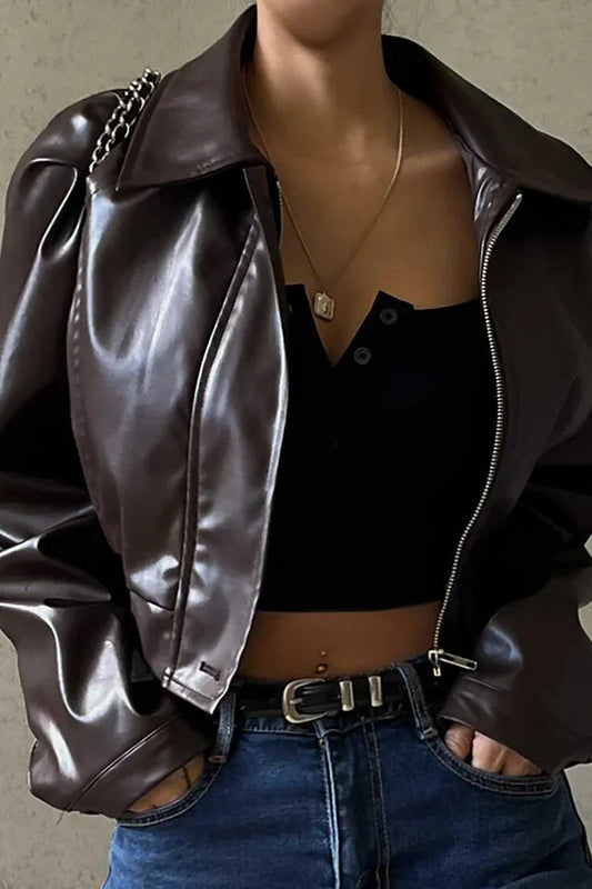 Peggy | Women's Cropped Zip Up Jacket