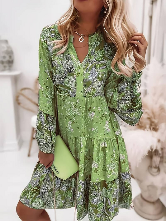 Piper | Women's V-Neck Mini Tiered Dress