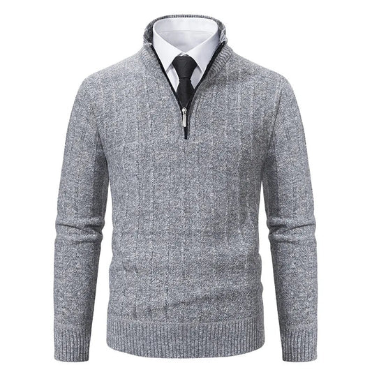 Ronald | Men's Quarter-Zip Cable Knit Sweater