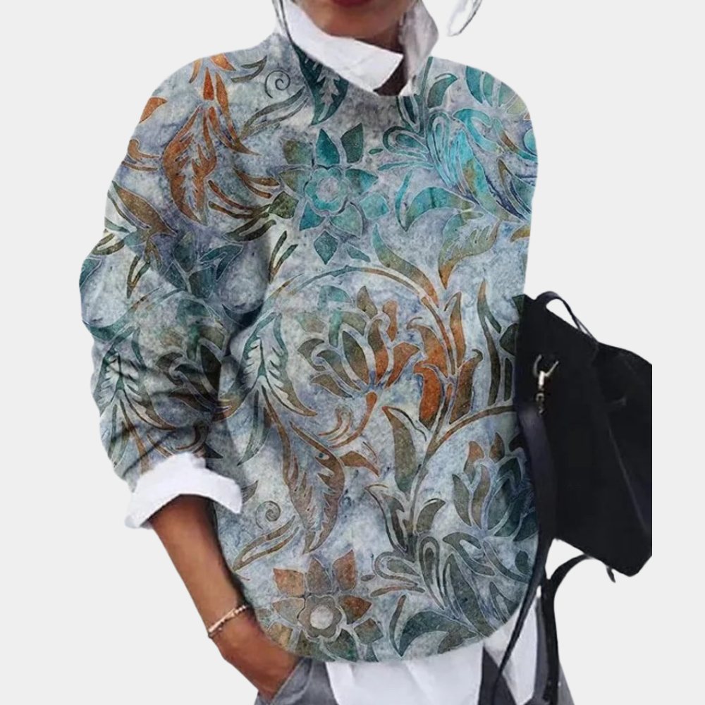 Sara | Women's Printed Crewneck Sweater