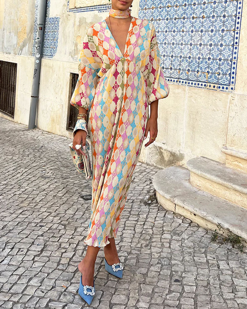 Sharon | Women's V-Neck Maxi Dress