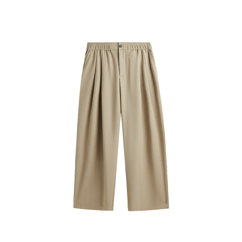 Taylor | Men's Wide Leg Pleated Drawstring Trousers
