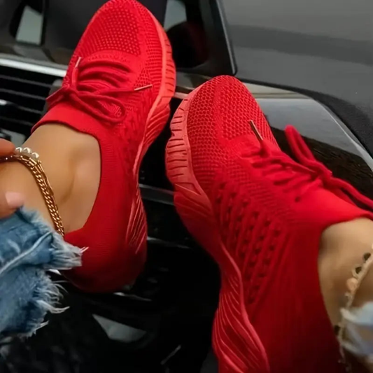 Women's Breathable Lace-Up Chunky Sneakers