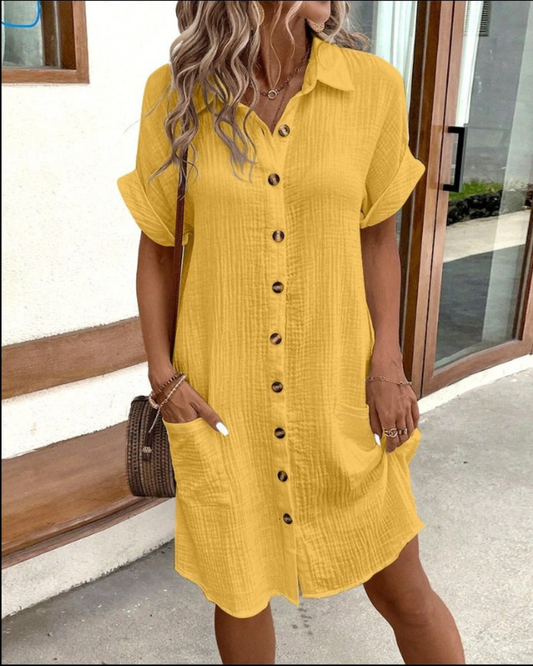 Women's Lightweight Breathable Shirt Dress for the Office