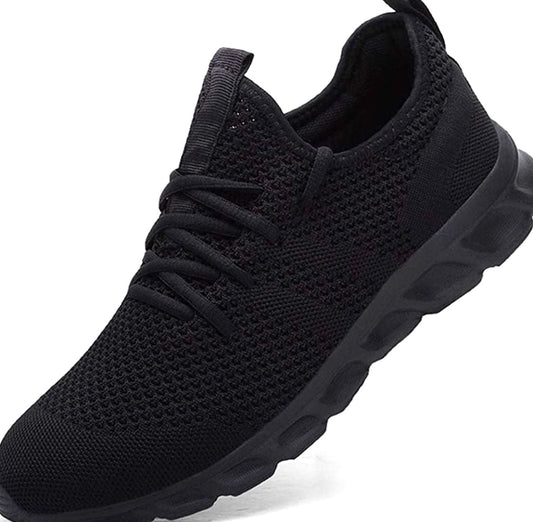 Women's Lightweight Cushioned Breathable Knit Lace-Up Sneakers