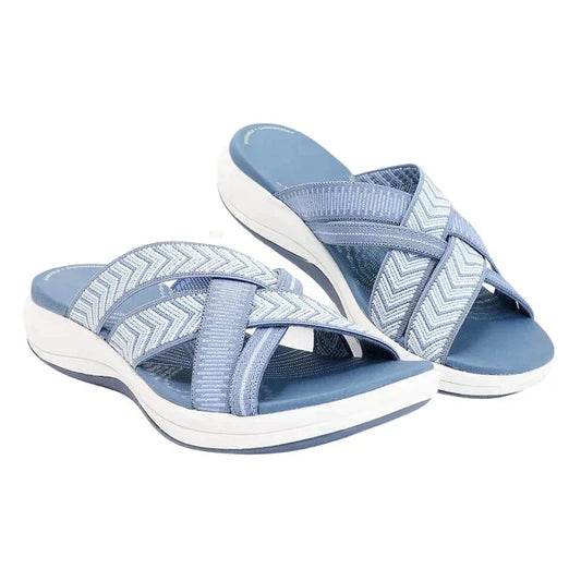 Women's Lightweight Slide Sandals with Shock-Absorbing Insoles