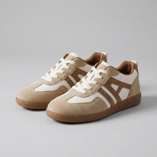 Women's Low-Top Lace-Up Color-Block Orthopedic Sneakers