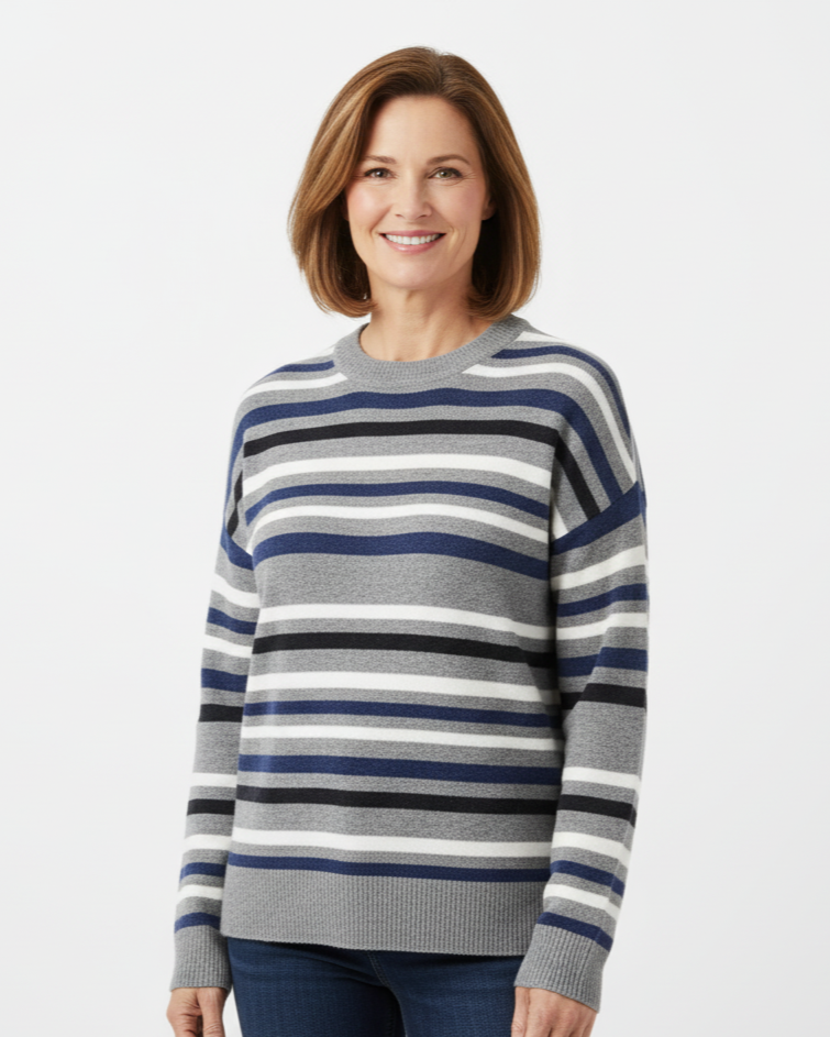 Women's Striped Crewneck Sweater