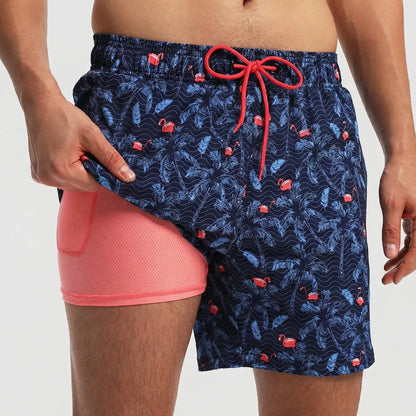 2-in-1 Athletic Swim Shorts