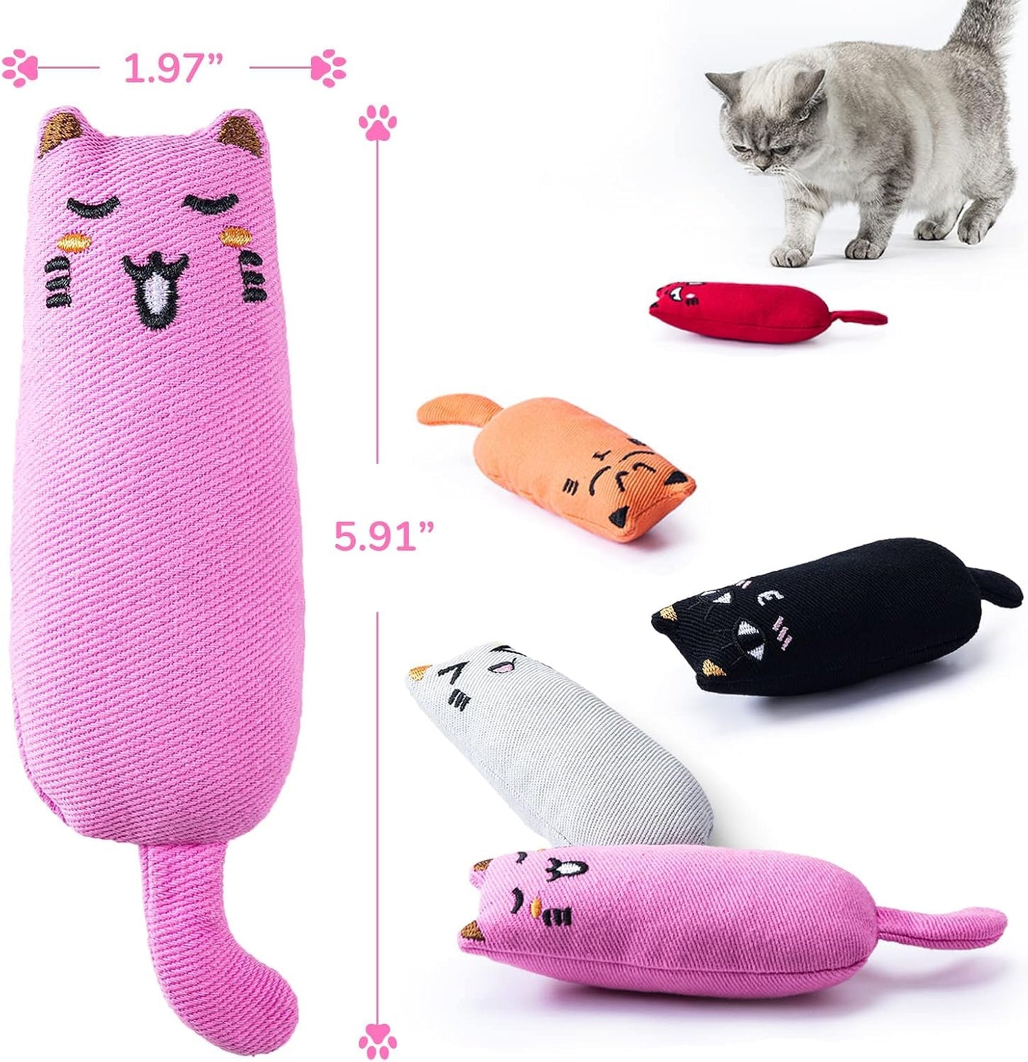 Legendog Catnip Mice — 5Pcs Bite-Resistant Cat Chew Toys