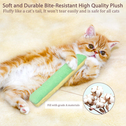 Retro Shaw Refillable Catnip Kicker Pillow with Crinkle Sound