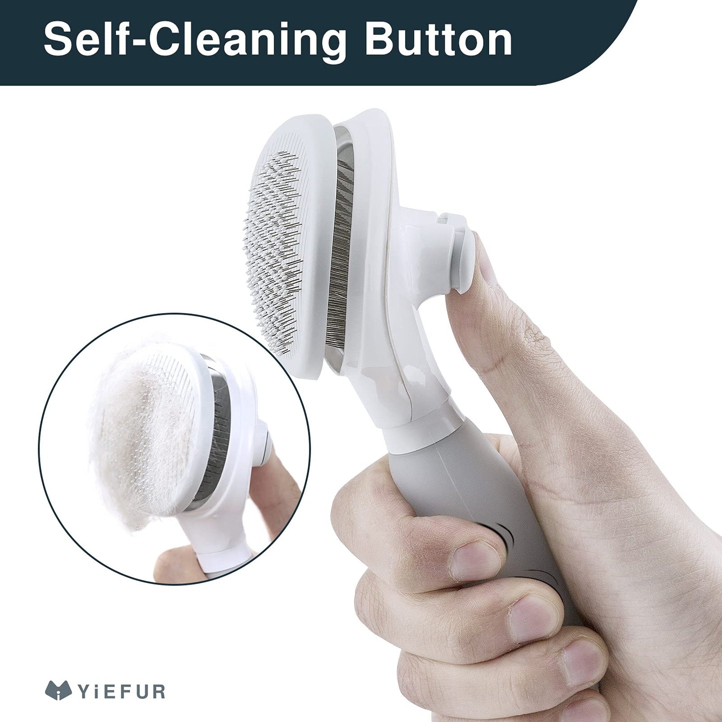 Soft Silicone Self-Cleaning Cat Shedding Brush