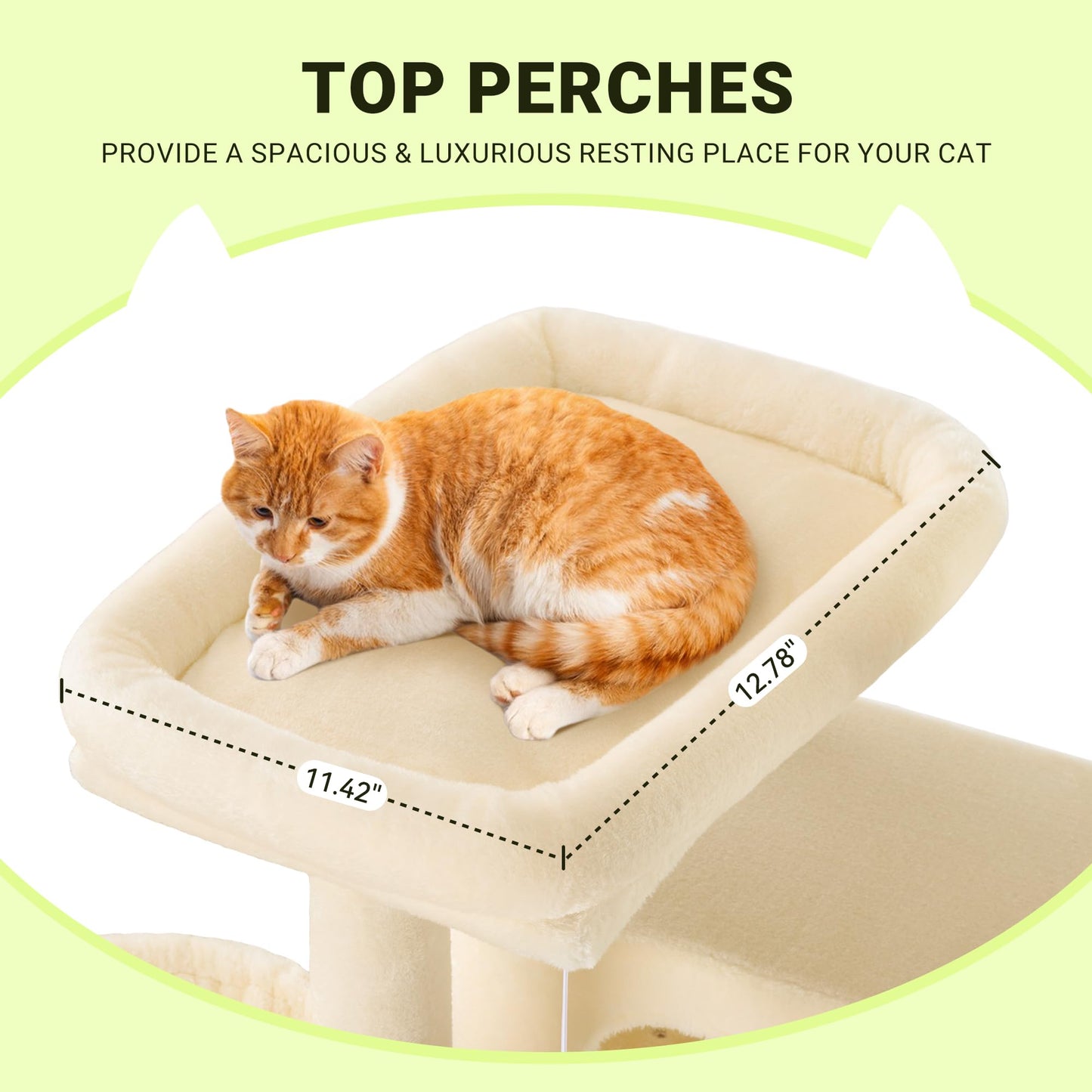 Allewie 64" Multi-Level Cat Tree Tower with Condos & Scratching Posts