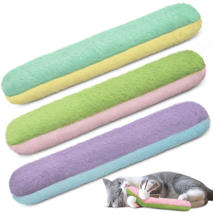 Retro Shaw Refillable Catnip Kicker Pillow with Crinkle Sound