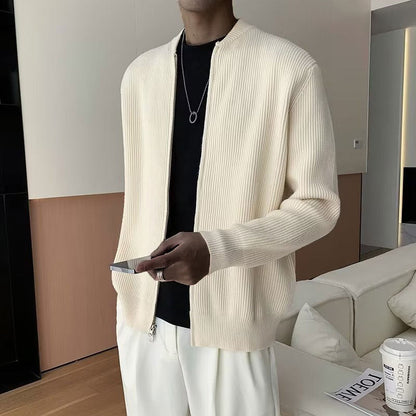Aaron | Men's Full-Zip Ribbed Sweater
