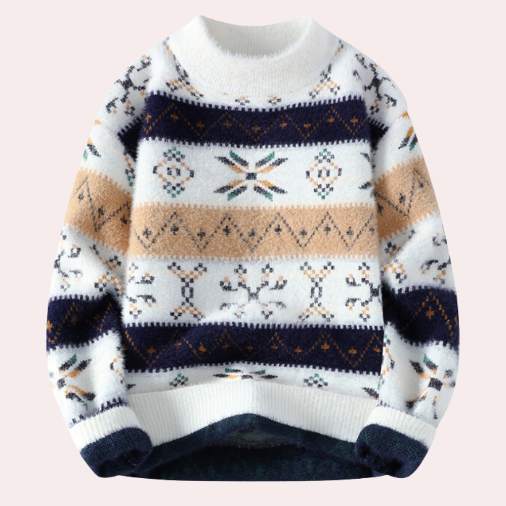 Adam | Men's Patterned Crewneck Sweater