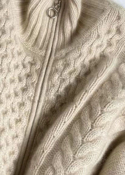 Alice | Women's Zip Up Cable Knit Cardigan