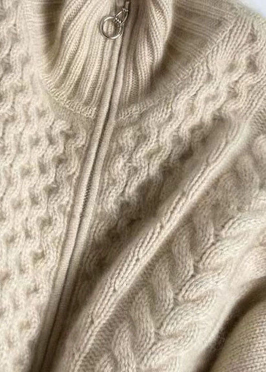 Alice | Women's Zip Up Cable Knit Cardigan