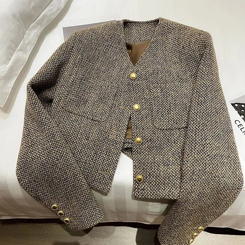 Alison | Women's Cropped Button-Front Jacket