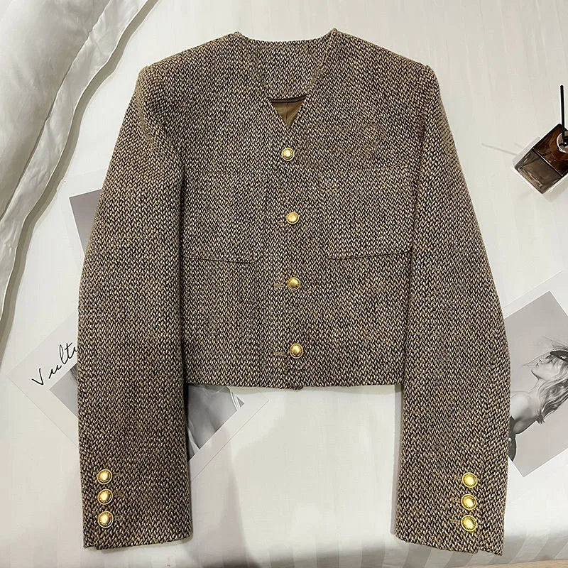 Alison | Women's Cropped Button-Front Jacket