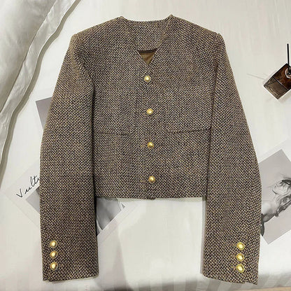Alison | Women's Cropped Button-Front Jacket