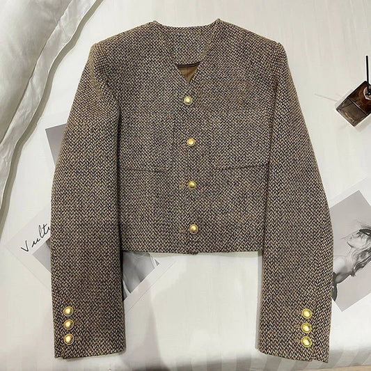 Alison | Women's Cropped Button-Front Jacket