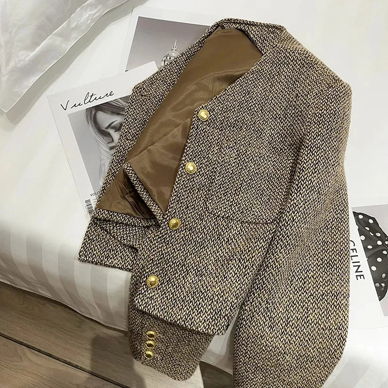 Alison | Women's Cropped Button-Front Jacket