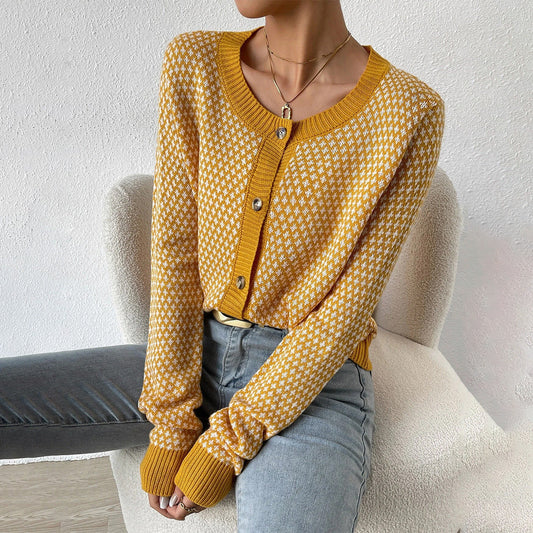 Amanda | Women's Button-Front Long Sleeve Cardigan