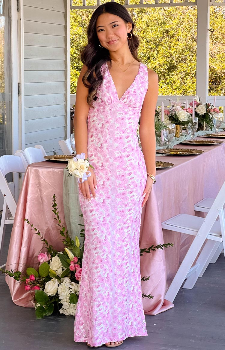 Amanda | Women's V-Neck Floral Maxi Dress