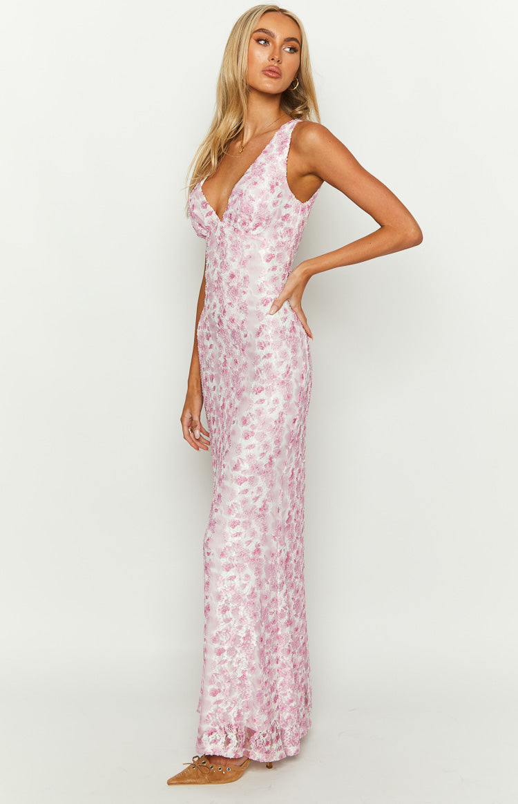 Amanda | Women's V-Neck Floral Maxi Dress
