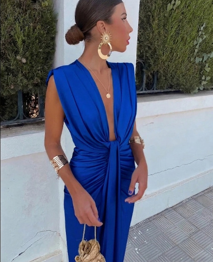 Amy | Women's V-Neck Midi Dress