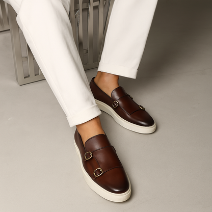 Andrew | Men's Double Monk Strap Slip-On Sneakers